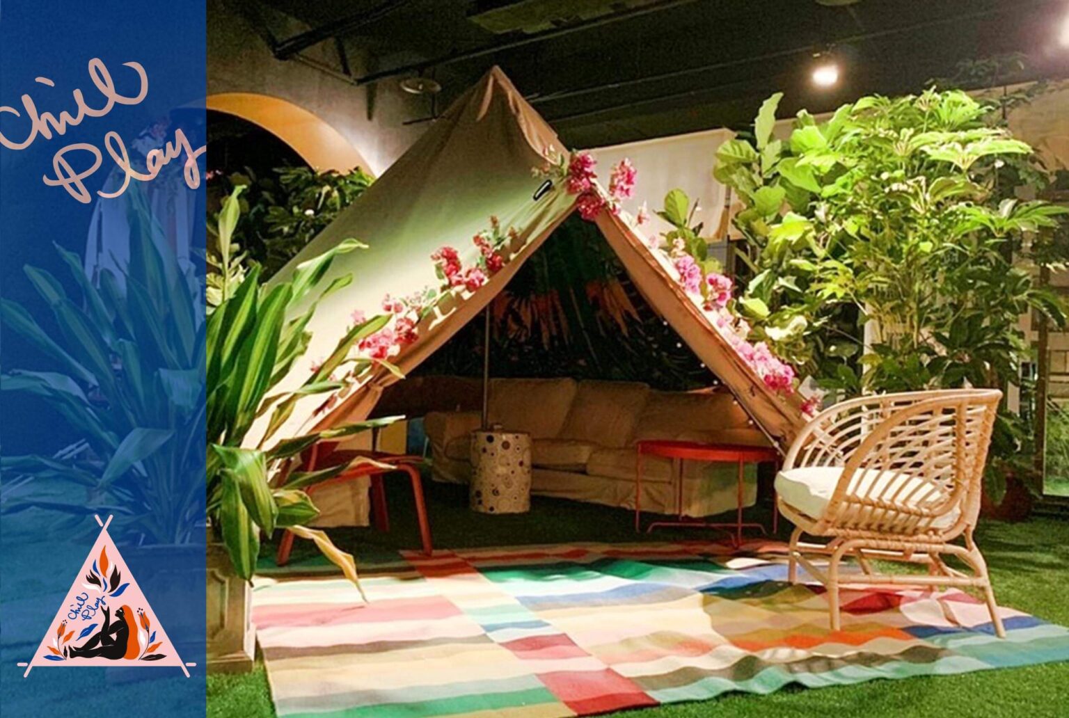 台中蔦屋書店Chill Play去憂不累店內裝潢，帳篷餐酒館，都市叢林 Lounge 品牌規劃/平面設計 Visual Design/Branding/Visual Identity