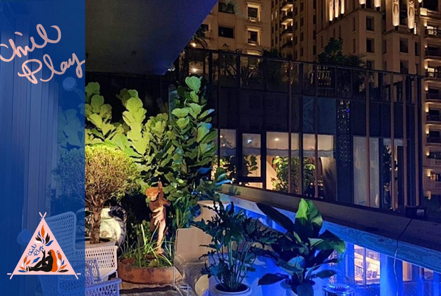 台中蔦屋書店Chill Play去憂不累店外大量綠植，帳篷餐酒館，都市叢林 Lounge 品牌規劃/平面設計 Visual Design/Branding/Visual Identity