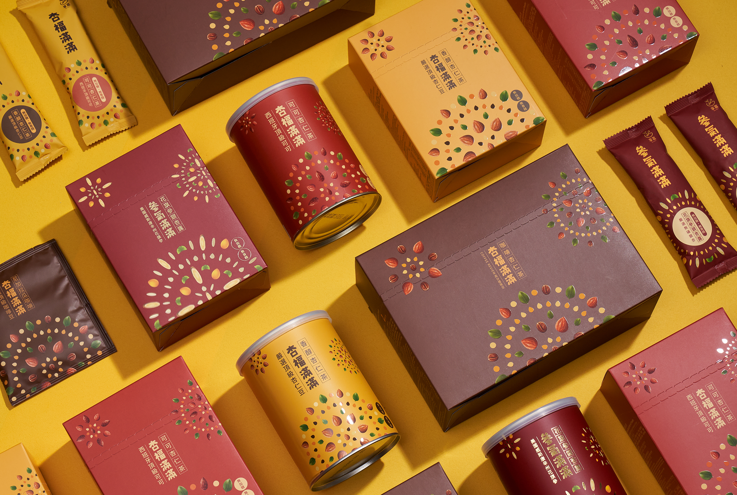 品牌設計/包裝設計/杏福滿滿/參氣滿滿/杏仁茶包裝/Brand Design/Package Desgin