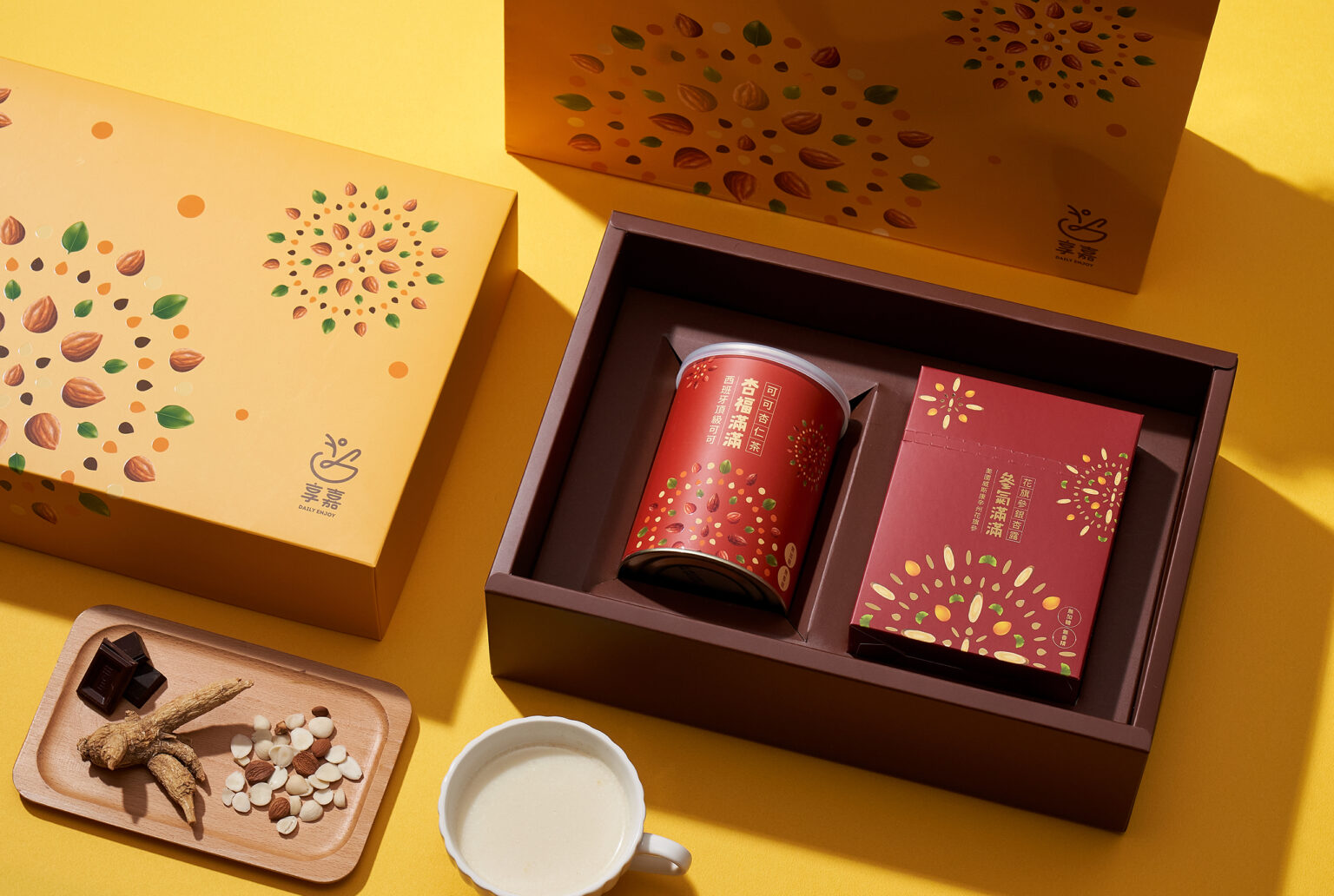 品牌設計/包裝設計/杏福滿滿/參氣滿滿/杏仁茶包裝/Brand Design/Package Desgin
